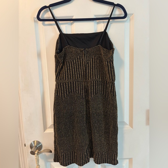 Altar'd State Black & Gold Mini Dress - Picture 4 of 8